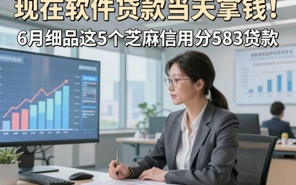 现在软件贷款当天拿钱！6月细品这5个芝麻信用分583贷款