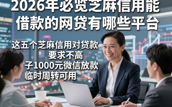 2026年必览芝麻信用能借款的网贷有哪些平台，这五个芝麻信用对贷款要求不高口子1000元微信放款临时周转可用