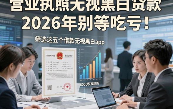营业执照无视黑白贷款2026年别等吃亏！顺便筛选这五个借款无视黑白6000秒放款的app