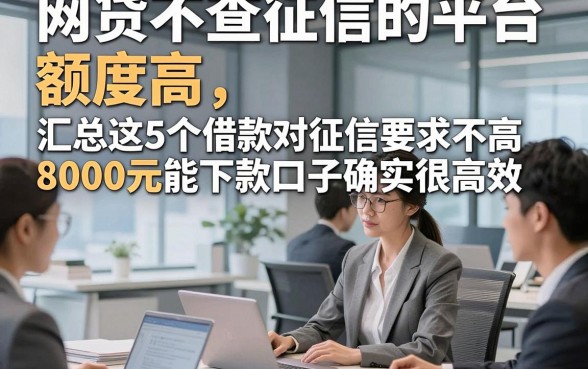 网贷不查征信的平台 额度高，汇总这5个借款对征信要求不高8000元能下款口子确实很高效