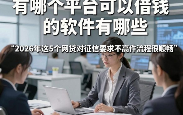 有哪个平台可以借钱的软件有哪些，2026年这5个网贷对征信要求不高软件流程很顺畅