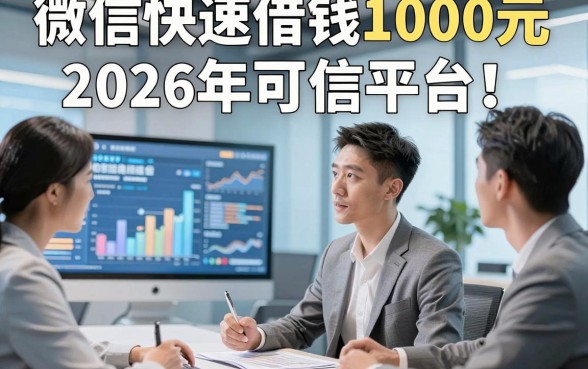 微信快速借钱1000元2026年可信平台！本次网罗这5个微信借款1000元对资质要求不高app