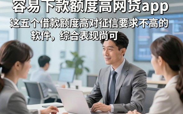 容易下款额度高网贷app，这五个借款额度高对征信要求不高的软件综合表现尚可