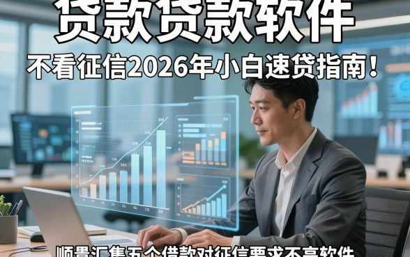 贷款贷款软件,不看征信2026年小白速贷指南！顺便汇集五个借款对征信要求不高软件
