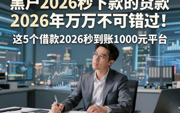 黑户2026秒下款的贷款2026年万万不可错过！拆解​这5个借款2026秒到账1000元平台的