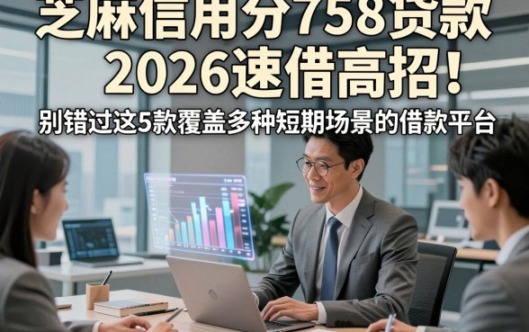 芝麻信用分758贷款2026速借高招！别错过这5款覆盖多种短期场景的借款平台