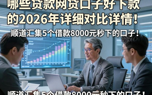 哪些贷款网贷口子好下款的2026年详细对比详情！顺道汇集5个借款8000元秒下的口子