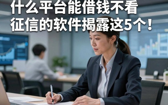 什么平台能借钱不看征信的软件揭露这5个！本文为您隆重讲说！