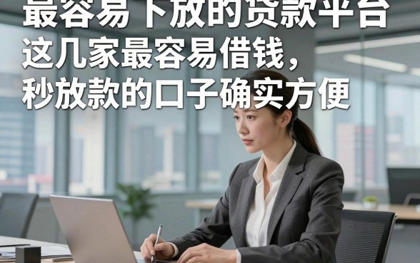 最容易下放的贷款平台，这几家最容易借钱秒放款的口子确实方便