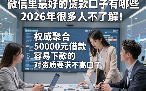 微信里最好的贷款口子有哪些2026年很多人不了解！权威聚合五个借款50000元容易下款的对资质要求不高口子