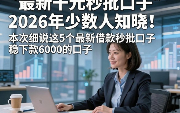 最新千元秒批口子2026年少数人知晓！本次细说这5个最新借款秒批口子稳下款6000的口子