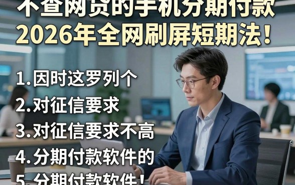 不查网贷的手机分期付款2026年全网刷屏短期法！同时罗列这五个对征信要求不高的分期付款软件
