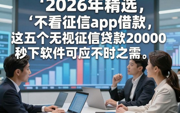 2026年精选​不看征信app借款，这五个无视征信贷款20000秒下软件可应不时之需