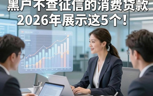 黑户不查征信的消费贷款2026年展示​这5个！本篇为您详细细说！