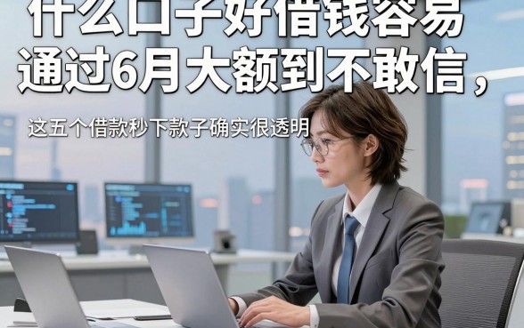 什么口子好借钱容易通过6月大额到不敢信，这五个借款秒下款的口子确实很透明
