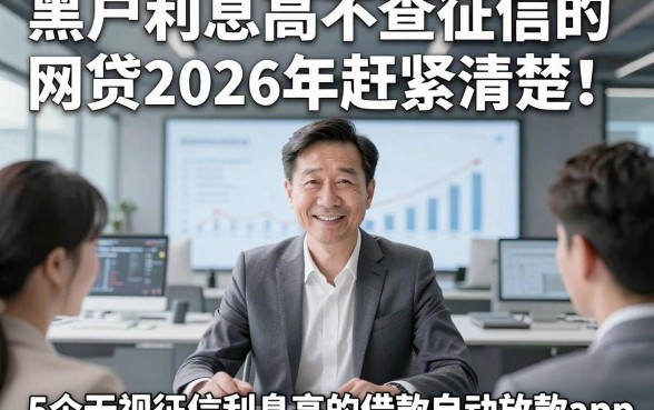 黑户利息高不查征信的网贷2026年赶紧清楚！论述5个无视征信利息高的借款自动放款app