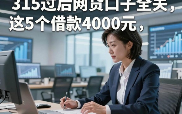 315过后网贷口子全关，这5个借款4000元必下对要求不高的口子临时周转很顺