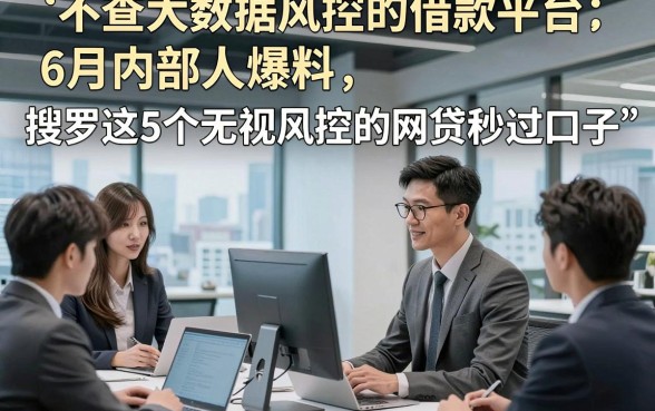 不查大数据风控的借款平台6月内部人爆料，搜罗这5个无视风控的网贷秒过口子