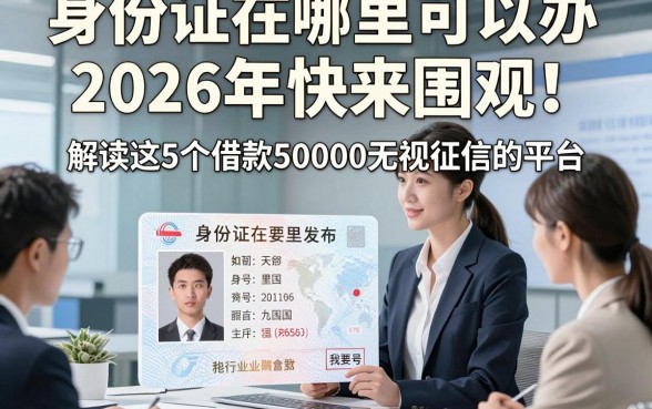 身份证在哪里可以办2026年快来围观！解读这5个借款50000无视征信的平台