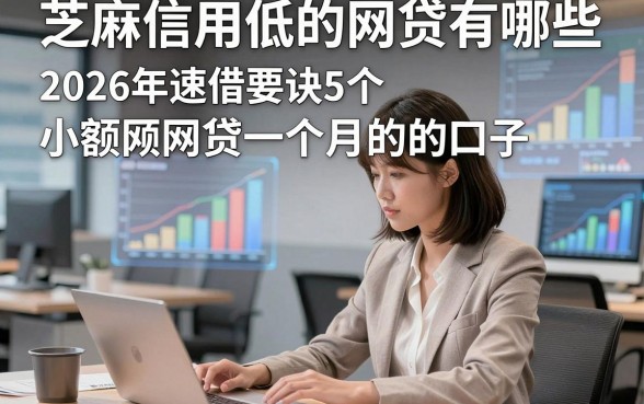 芝麻信用低的网贷有哪些，2026年速借要诀5个小额网贷一个月的的口子