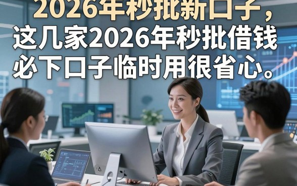 2026年秒批新口子，这几家2026年秒批借钱必下口子临时用很省心
