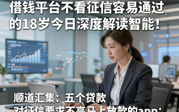 借钱平台不看征信容易通过的18岁今日深度解读智能！顺道汇集五个贷款对征信要求不高马上放款的app