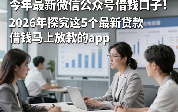 今年最新微信公众号借钱口子！2026年探究这5个最新贷款借钱马上放款的app