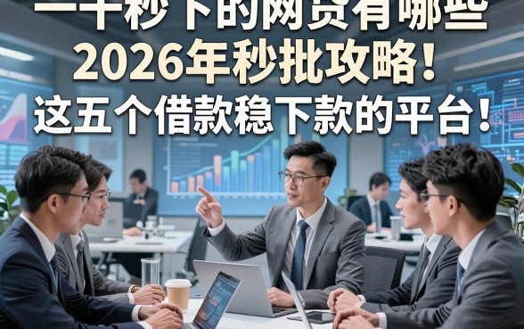 一千秒下的网贷有哪些2026年秒批攻略！拆解​这五个借款稳下款的平台