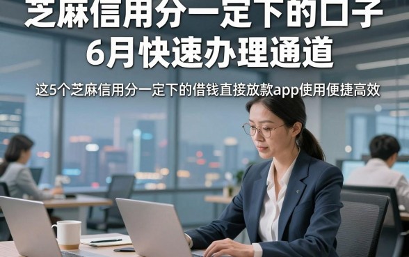 芝麻信用分一定下的口子6月快速办理通道，这5个芝麻信用分一定下的借钱直接放款app使用便捷高效