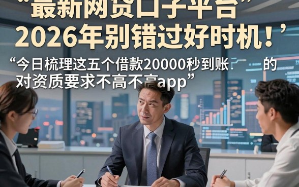 最新网贷口子平台2026年别错过好时机！今日梳理这五个借款20000秒到账的对资质要求不高app