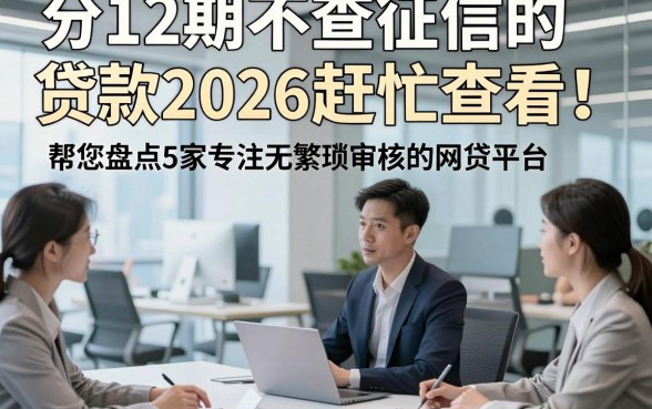 分12期不查征信的贷款2026赶忙查看！帮您盘点5家专注无繁琐审核的网贷平台