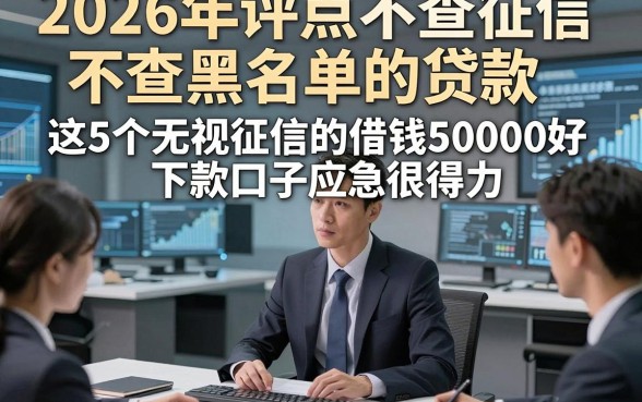 2026年评点不查征信不查黑名单的贷款，这5个无视征信的借钱50000好下款口子应急很得力