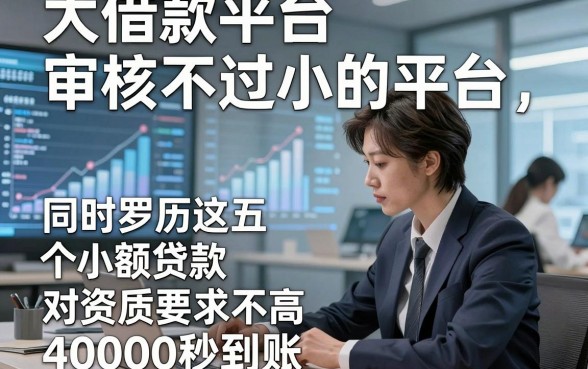 大借款平台审核不过小的平台，同时罗列这五个小额贷款对资质要求不高40000秒到账的口子