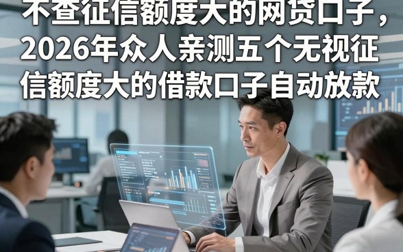 不查征信额度大的网贷口子，2026年众人亲测五个无视征信额度大的借款口子自动放款