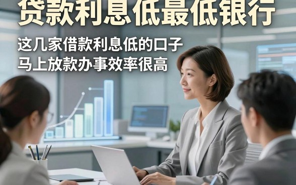 贷款利息低最低银行，这几家借款利息低的口子马上放款办事效率很高