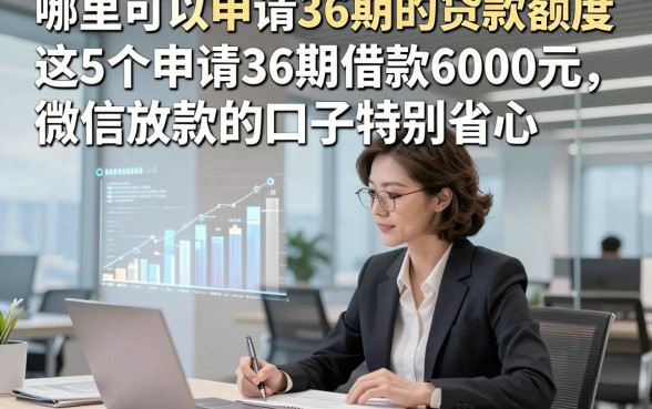 哪里可以申请36期的贷款额度,这5个申请36期借款6000元微信放款的口子特别省心