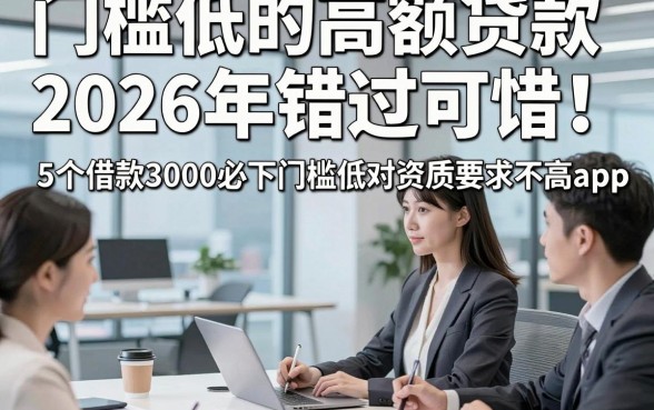 门槛低的高额贷款2026年错过可惜！为您诠释5个借款3000必下门槛低对资质要求不高app