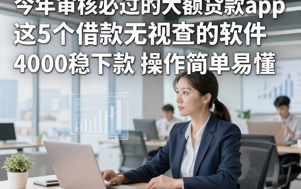 今年审核必过的大额贷款app，这5个借款无视查的软件4000稳下款操作简单易懂