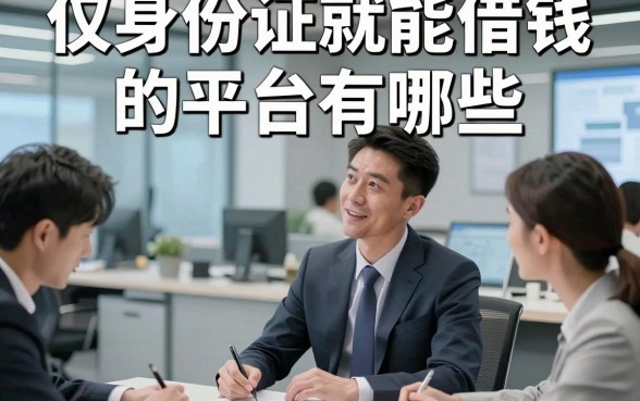 仅身份证就能借钱的平台有哪些，顺道罗列五个仅身份证就能网贷马上放款的口子