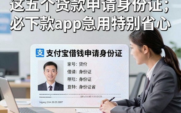 支付宝借钱申请身份证，这五个贷款申请身份证必下款app急用特别省心