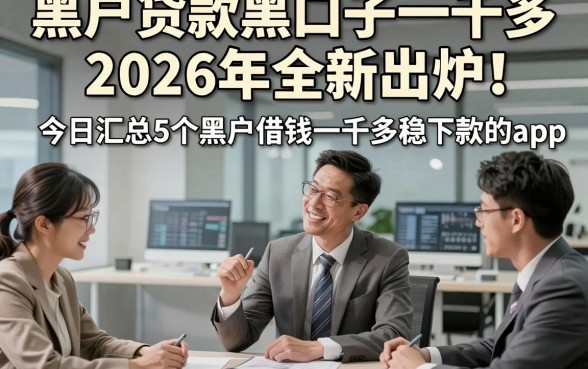 黑户贷款黑口子一千多2026年全新出炉！今日汇总5个黑户借钱一千多稳下款的app
