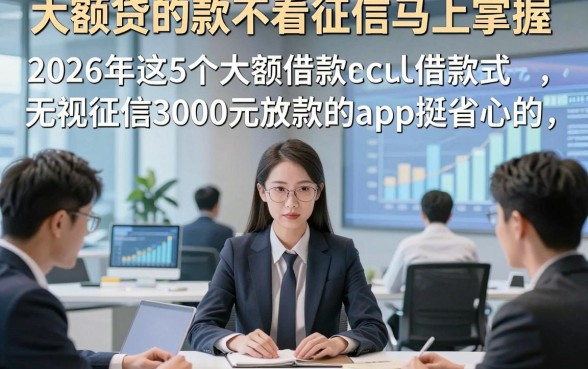 大额贷的款不看征信马上掌握，2026年这5个大额借款无视征信3000元放款的app挺省心的