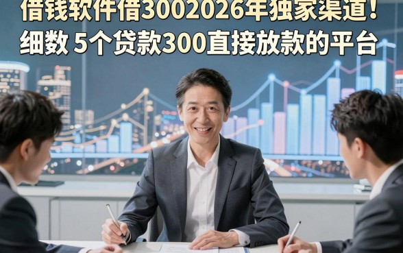 借钱软件借3002026年独家渠道！细数​5个贷款300直接放款的平台