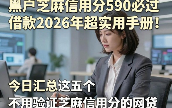 黑户芝麻信用分590必过借款2026年超实用手册！今日汇总这五个不用验证芝麻信用分的网贷