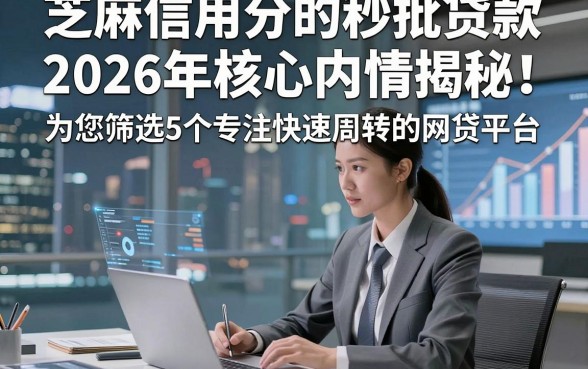 芝麻信用分的秒批贷款2026年核心内情揭秘！为您筛选5个专注快速周转的网贷平台