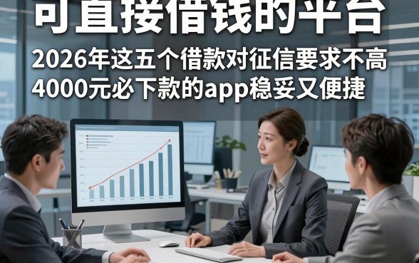 可直接借钱的平台，2026年这五个借款对征信要求不高4000元必下款的app稳妥又便捷