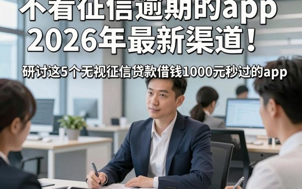 不看征信逾期的app2026年最新渠道！研讨这5个无视征信贷款借钱1000元秒过的app