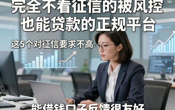 完全不看征信的被风控也能贷款的正规平台，这5个对征信要求不高能借钱口子反馈很友好