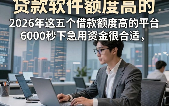 贷款软件额度高的，2026年这五个借款额度高的平台6000秒下急用资金很合适