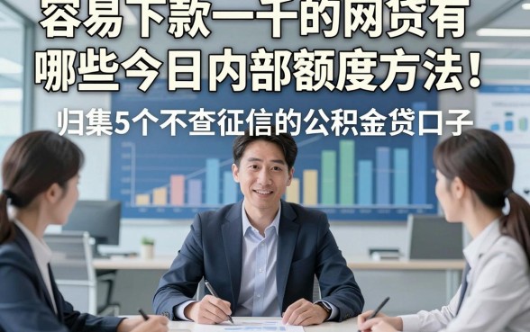 容易下款一千的网贷有哪些今日内部额度方法！归集5个不查征信的公积金贷口子